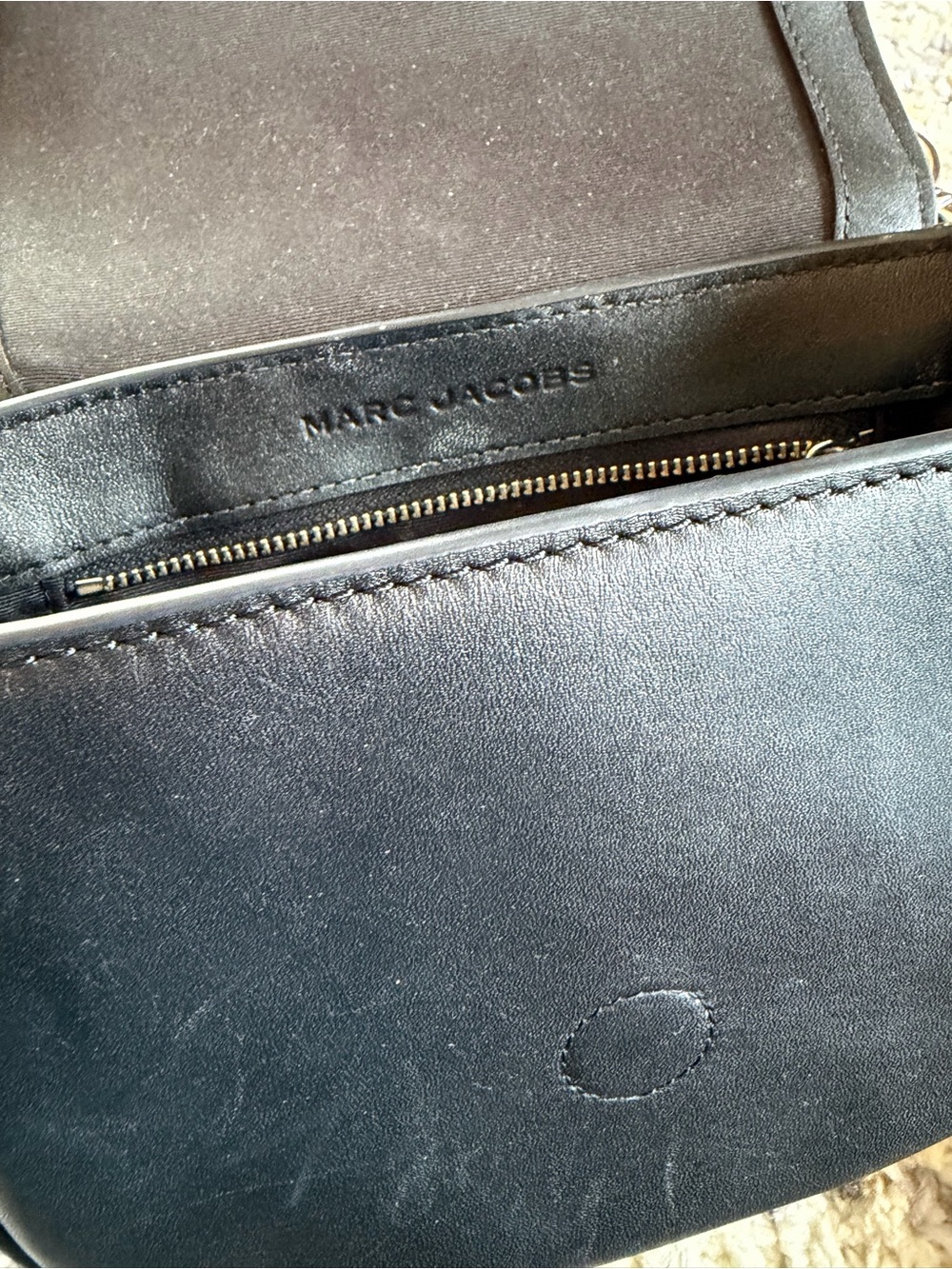 Marc Jacobs Covered J Marc Saddle Bag Black Leather Crossbody - Picture 7 of 13